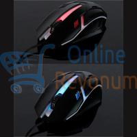 OUIDENY 600m Kablolu Rgb Optik Oyuncu Mouse Siyah