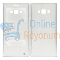Samsung Galaxy A8 Darbeye Dayanıklı Pencereli Kapaklı Kılıf